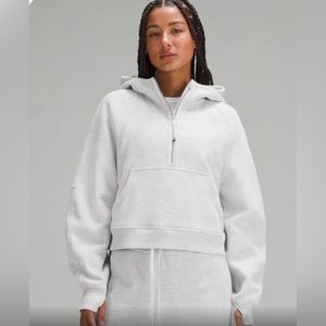 Grey lululemon scuba hoodie cropped, size s/m